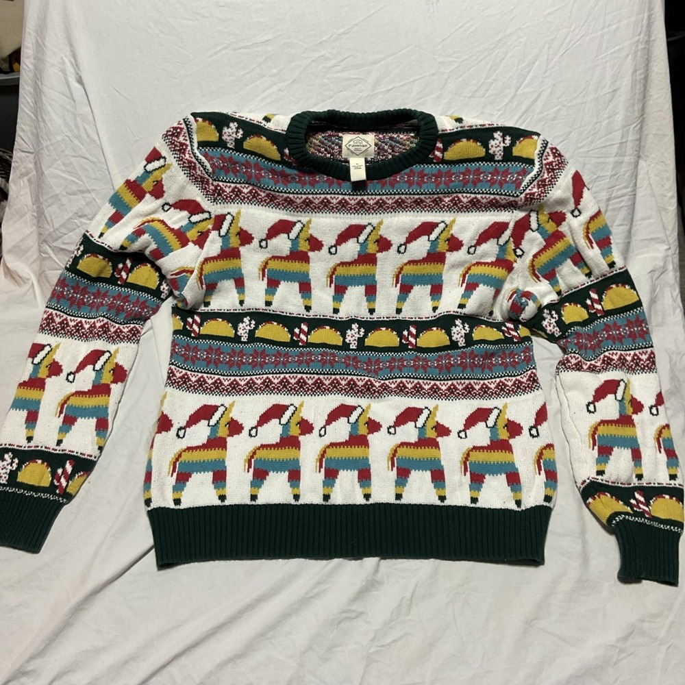 St John's Bay Chunky Lama Taco Tuesday Ugly Christmas Sweater Size Xl